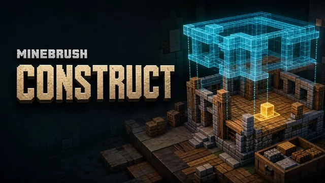 Construct v1.2.0 for Minecraft Bedrock: Install, Holograms, and Easy Place cover