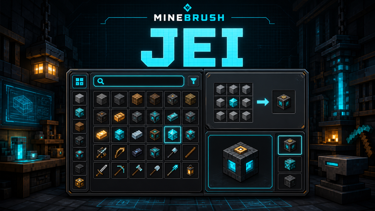 MineBrush JEI 1.21.1 guide cover