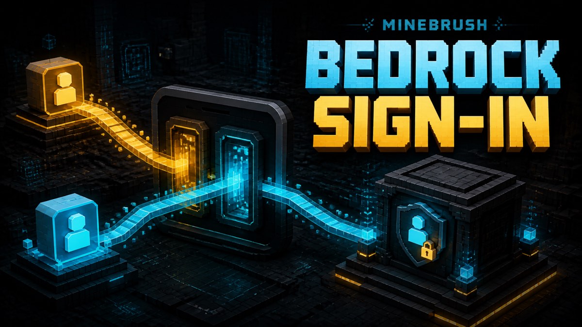 MineBrush Bedrock Sign-in mobile guide cover