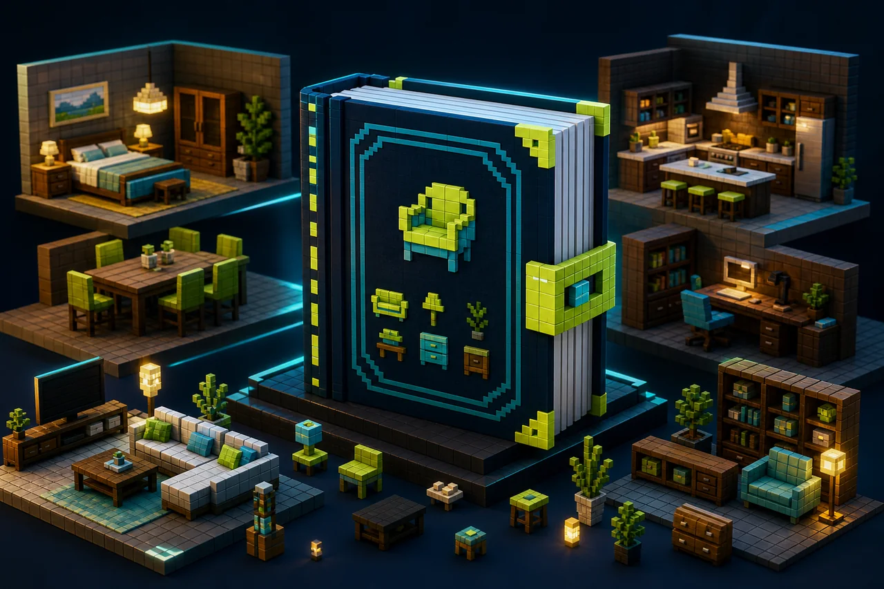 Furnicraft furniture for minecraft bedrock install features and compatibility guide