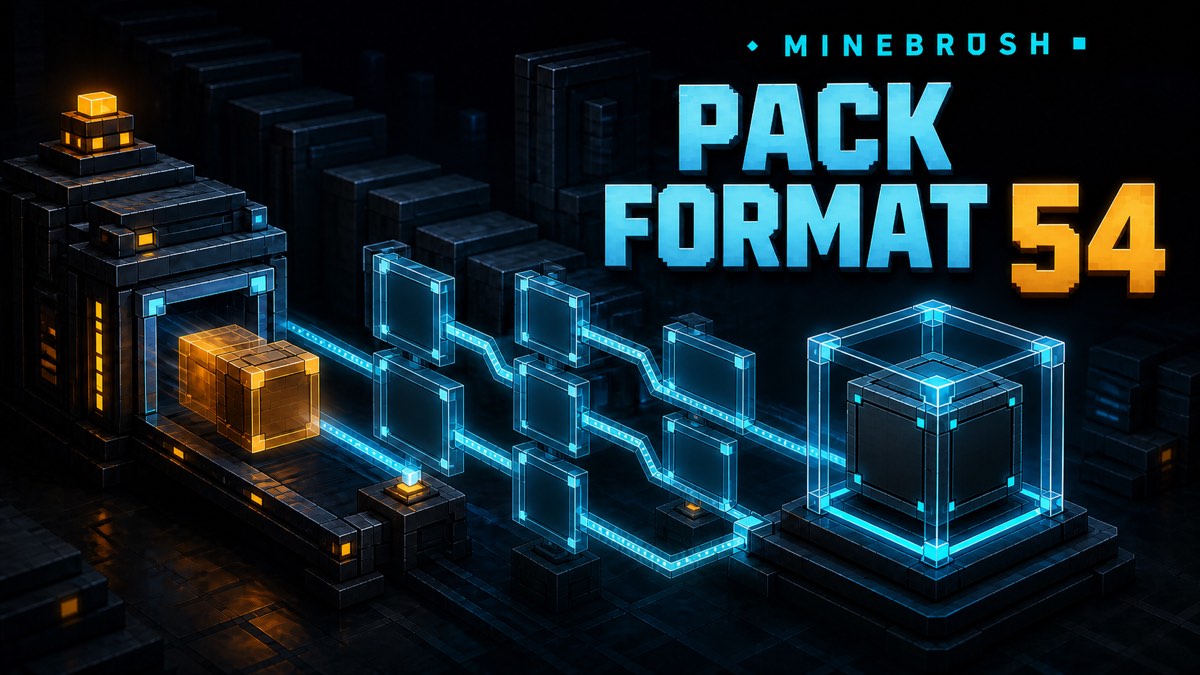 MineBrush Pack Format 54 explainer cover