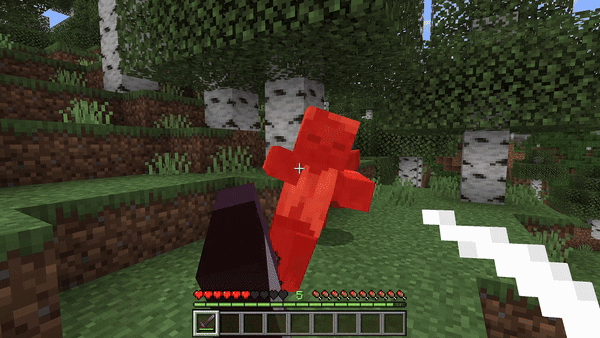 Sword sweep attack demonstrated in Raiyon Java Combat for Bedrock