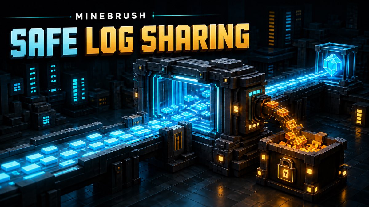 MineBrush Safe Log Sharing privacy guide cover