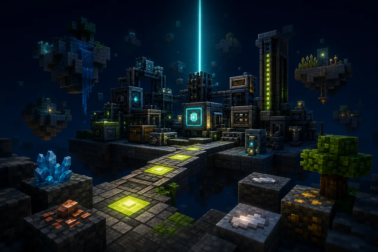 Skyfactory for minecraft bedrock machinery progression and install guide
