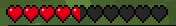 Animated AppleSkin health bar showing estimated hearts restored while food is held
