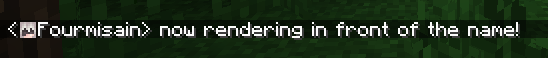 Small player portrait immediately before Fourmisain’s name inside a chat line