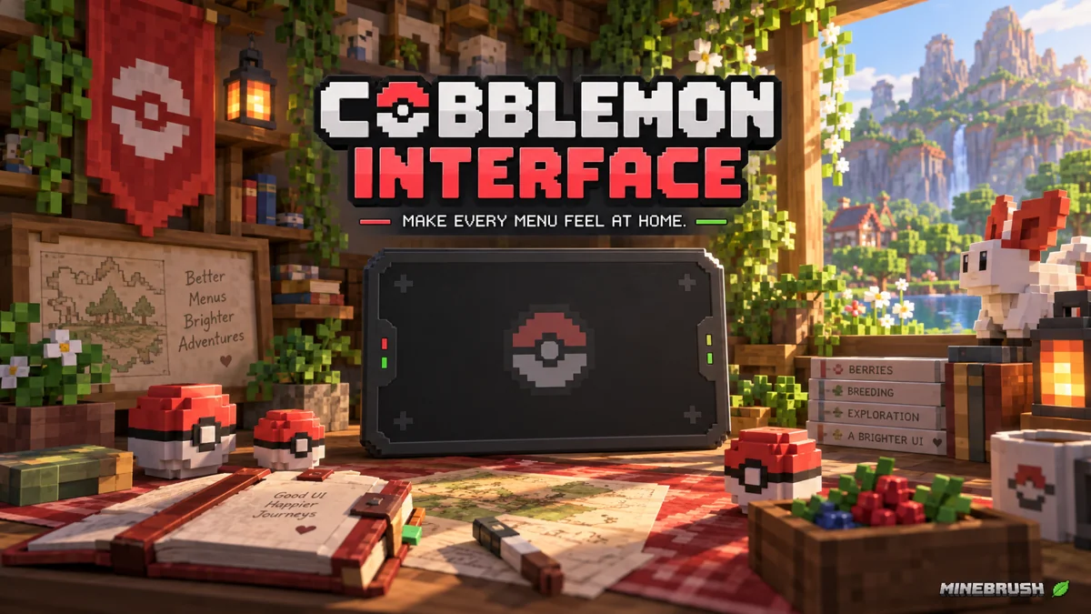 Cobblemon interface for minecraft visual scope compatibility and pack order guide