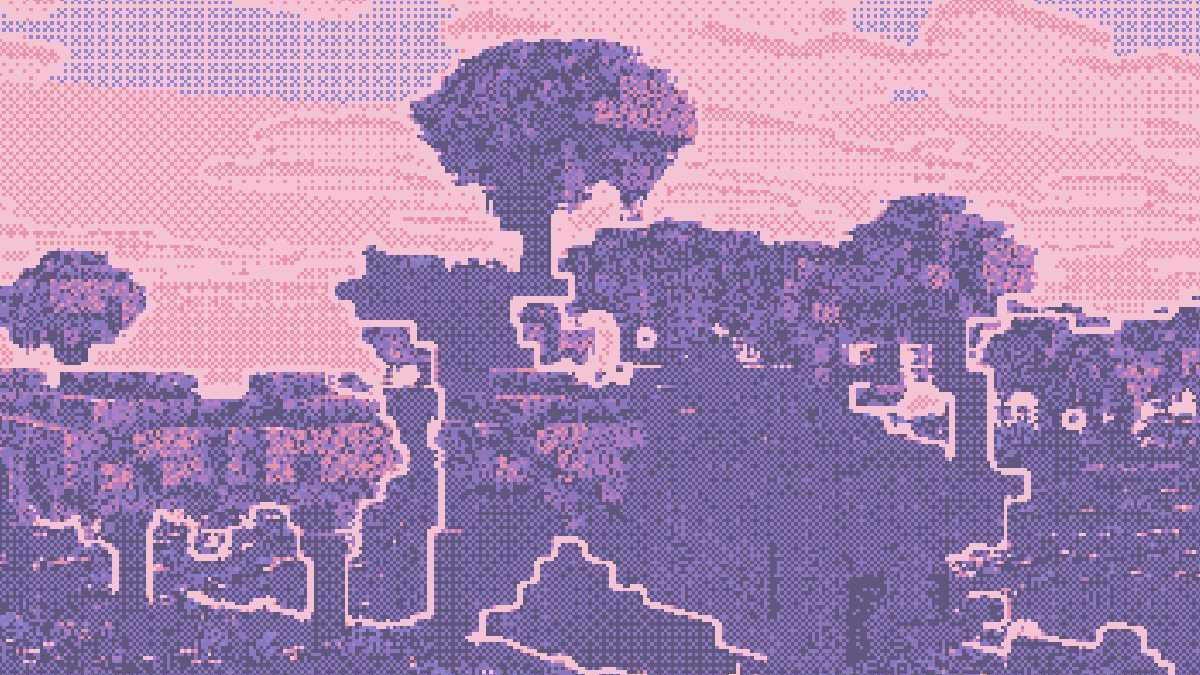 Dither shader: Cloudfrenzy: a softer cherry grove