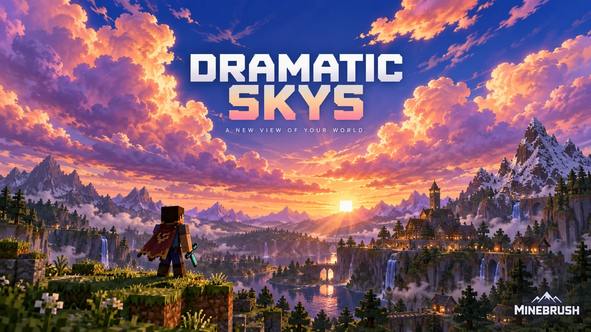 Dramatic skys for minecraft visual scope compatibility and pack order guide