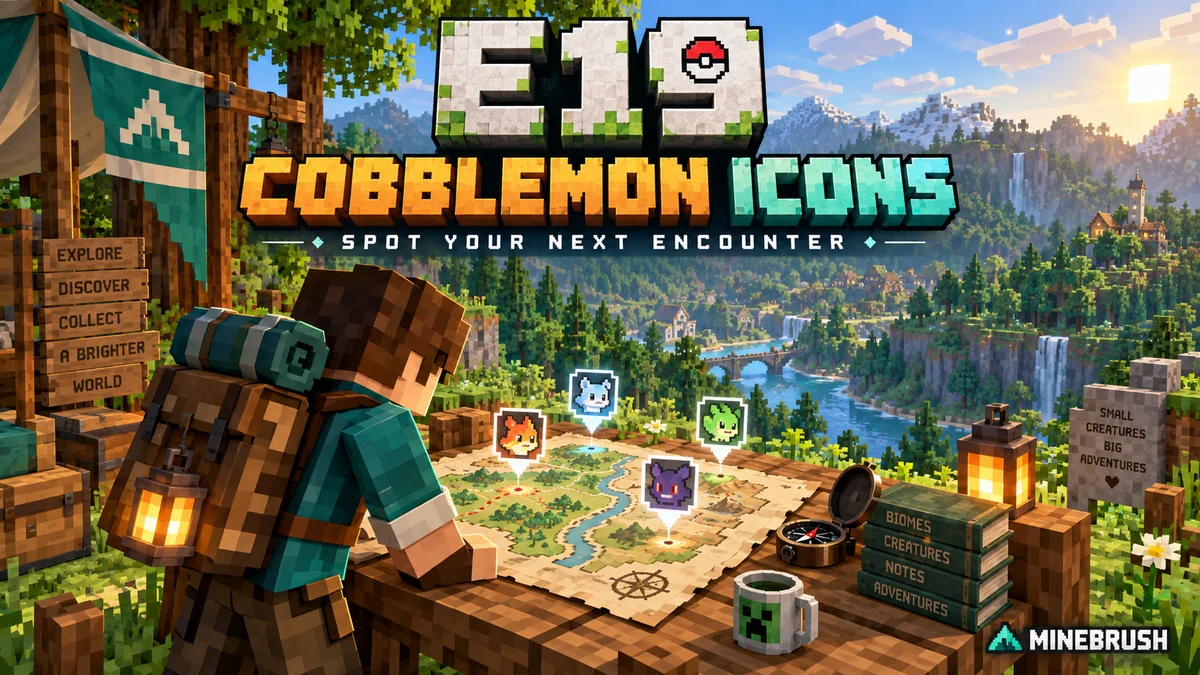 E19 cobblemon minimap icons for minecraft visual scope compatibility and pack order guide