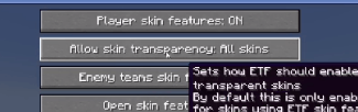 Author screenshot of ETF Allow skin transparency set to All skins