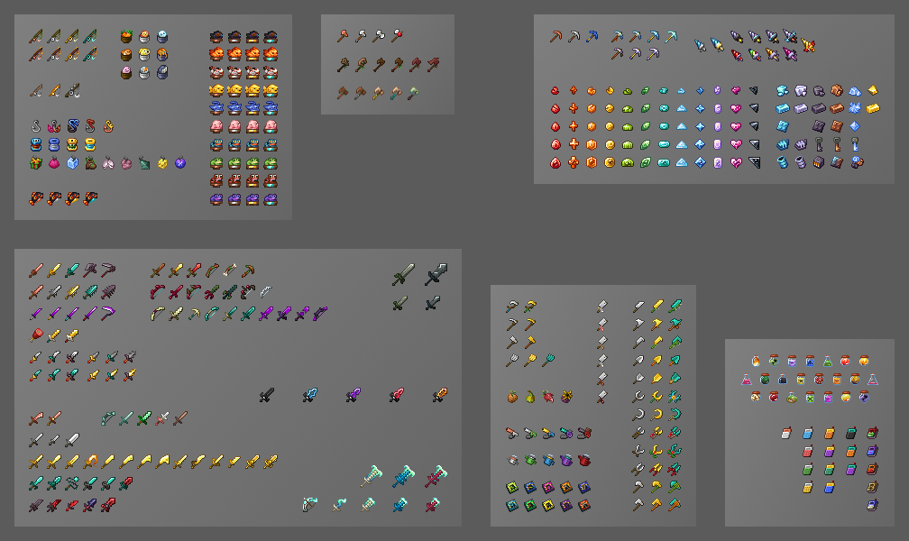 Hypixel SkyBlock item texture gallery from the July 2026 resource pack announcement