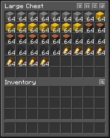 Author demonstration of a chest with Inventory Profiles Next sorting buttons
