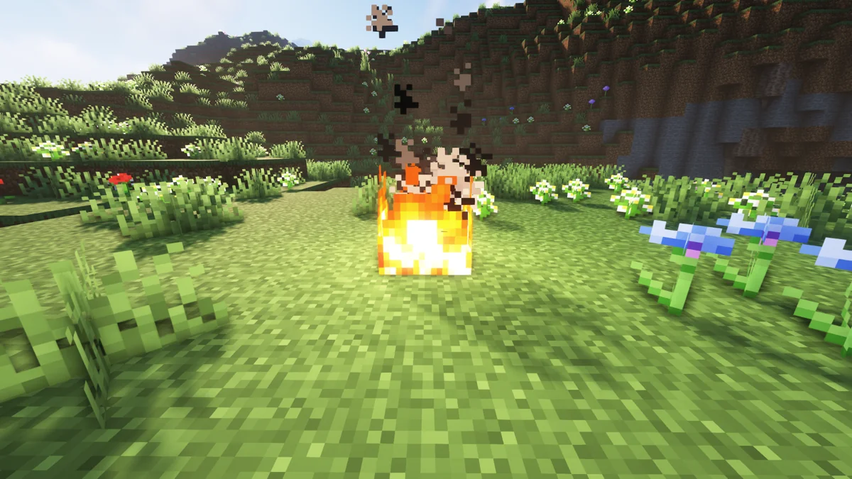 Haikis screenshot showing normal-height fire on the ground with Low on Fire