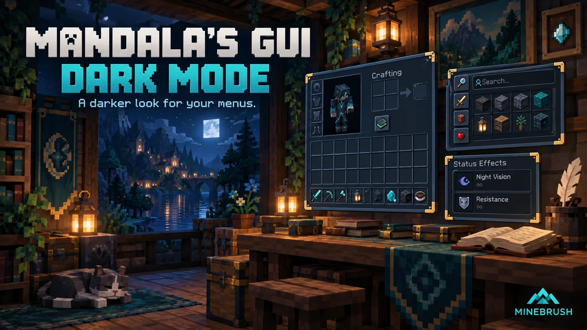 Mandala s gui dark mode for minecraft visual scope compatibility and pack order guide