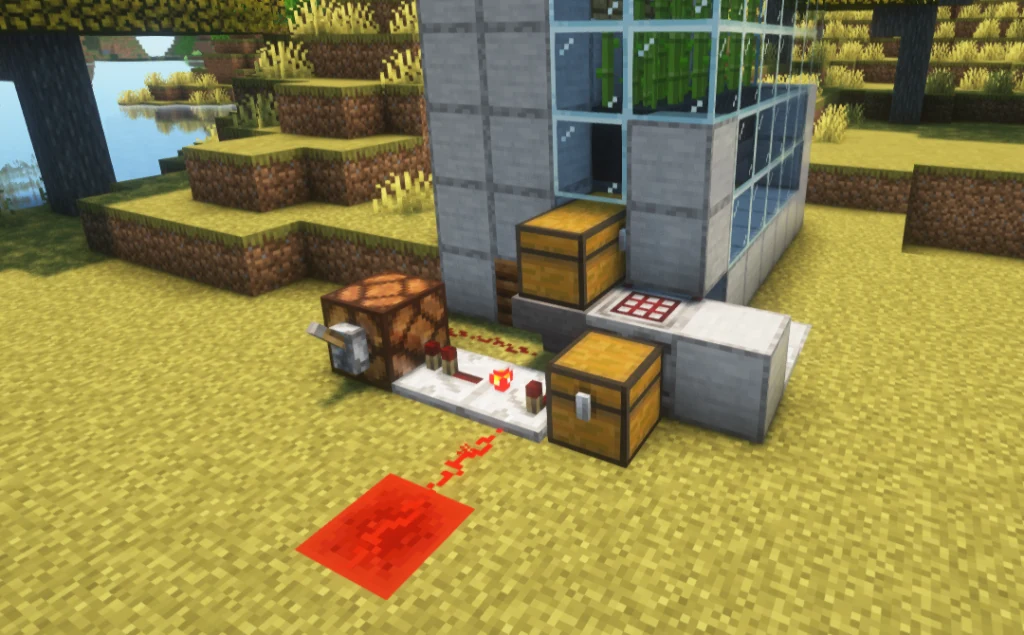 Paper crafter connected below a sugar cane farm