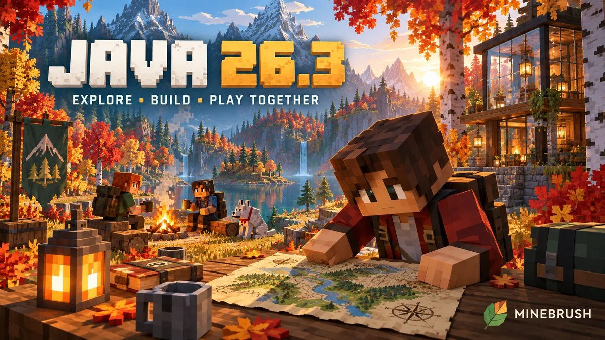 Minecraft Java 26.3: Maps, Realms, World Options and Update Guide