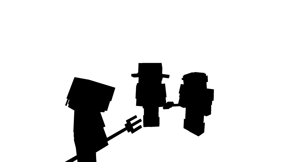 EntityMask author preview showing multiple black player silhouettes and held-item outlines