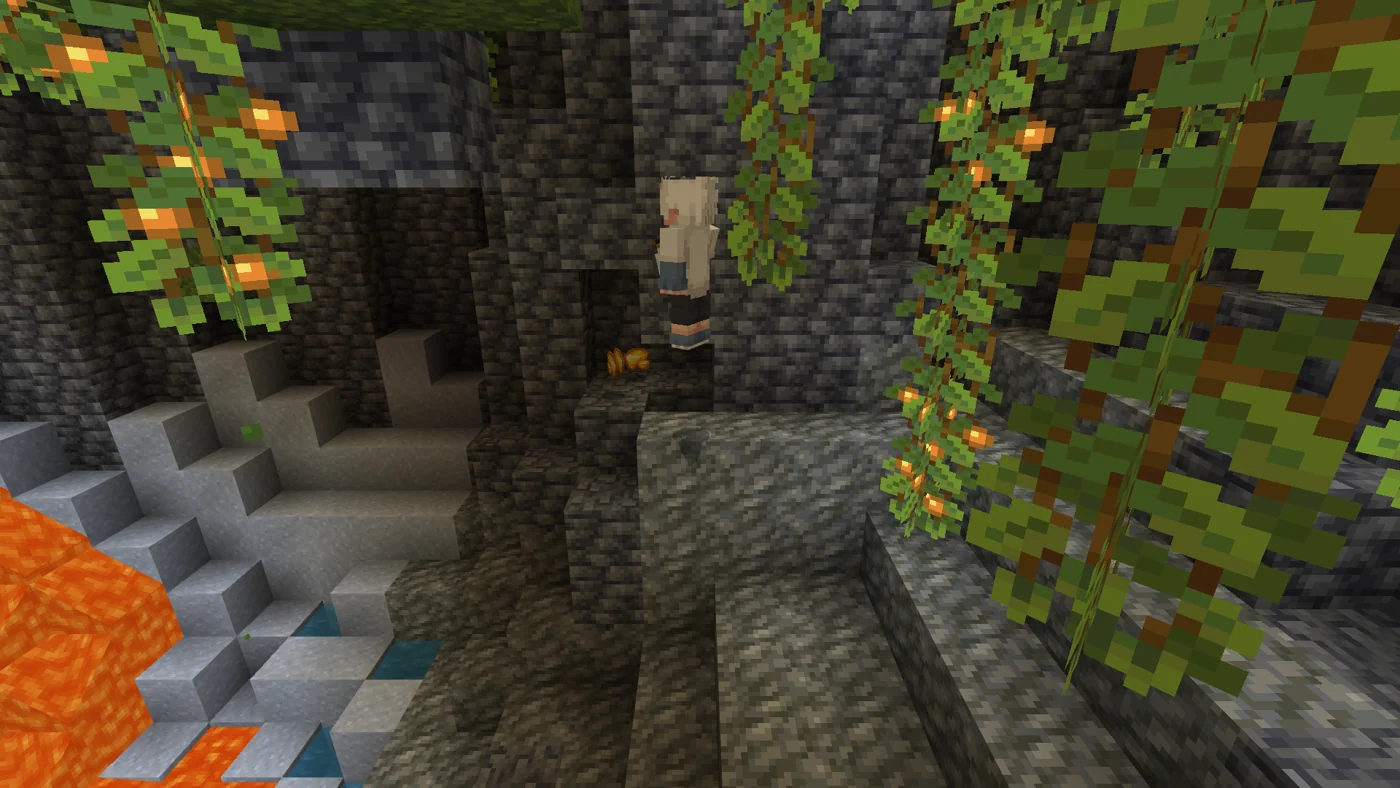 Ore removed from a cave wall after mining