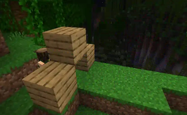 Player entering a one-block crawl passage