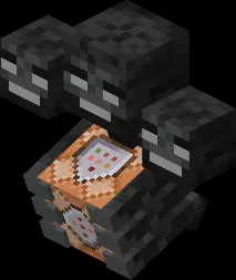 Author model of the small three-headed Wither Storm with a command block at its center