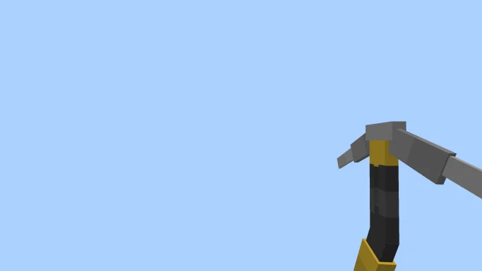 Crossbattle icepick held in first person