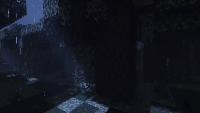 The night showcase uses deep blue shadows; keep your paths lit for normal play.