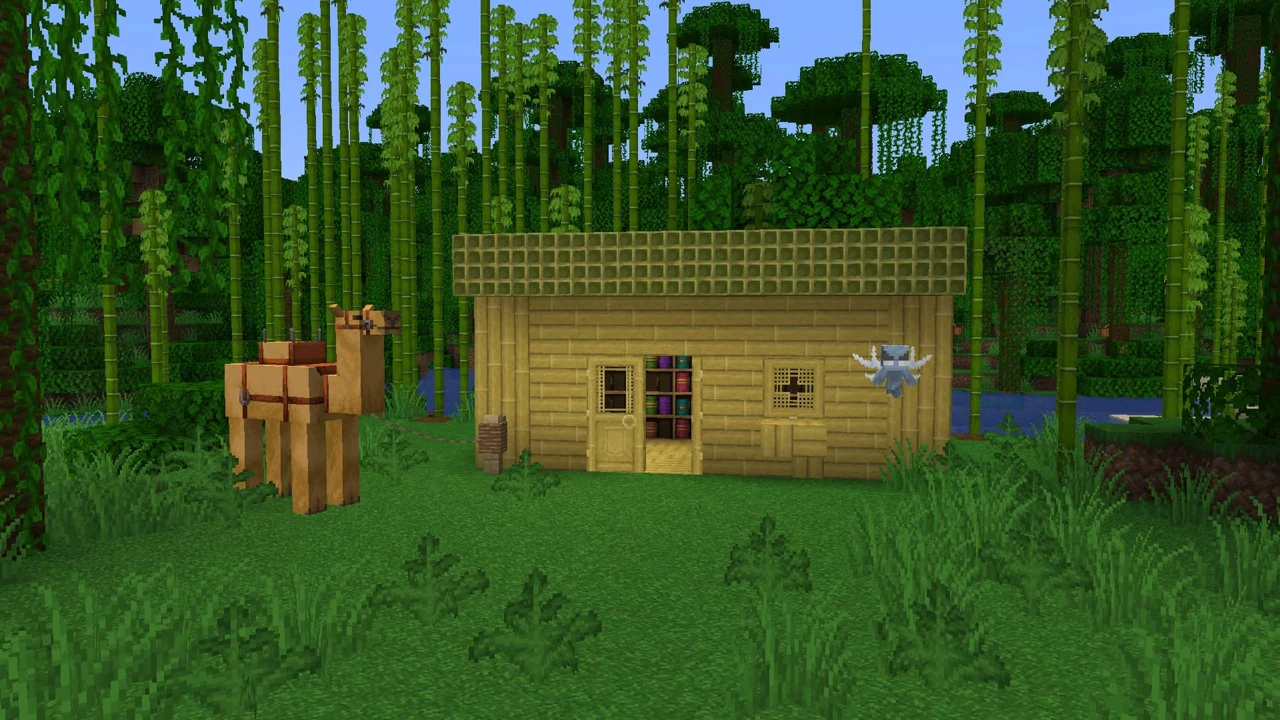 Bamboo grove and a small bamboo house in Faithful 32x