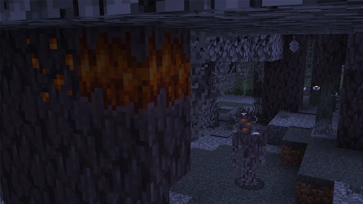 A creaking heart between pale oak logs with a creaking nearby