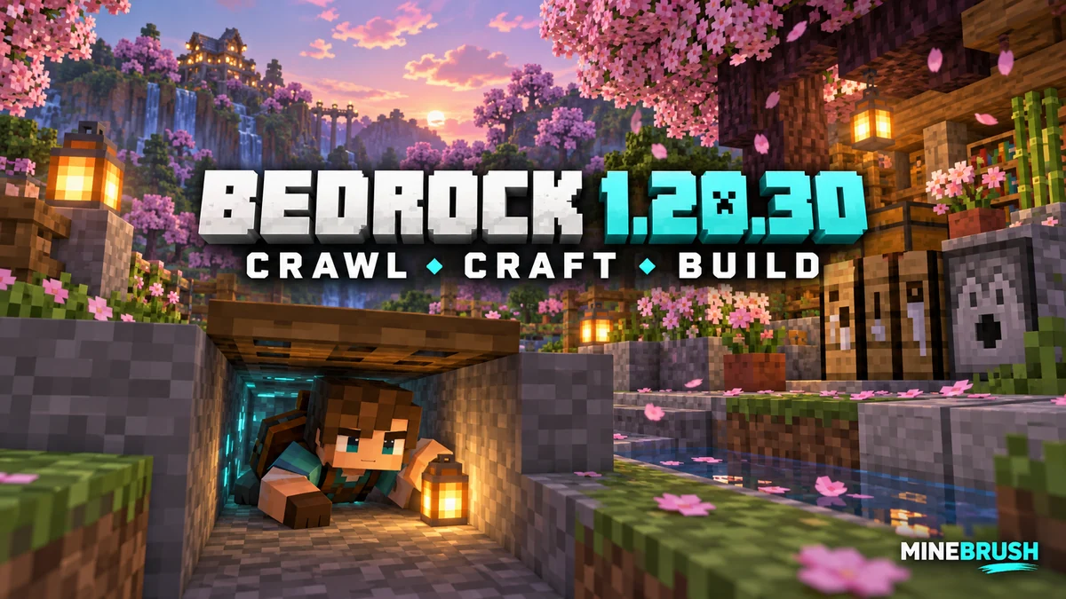Minebrush bedrock12030 crawl craft cover