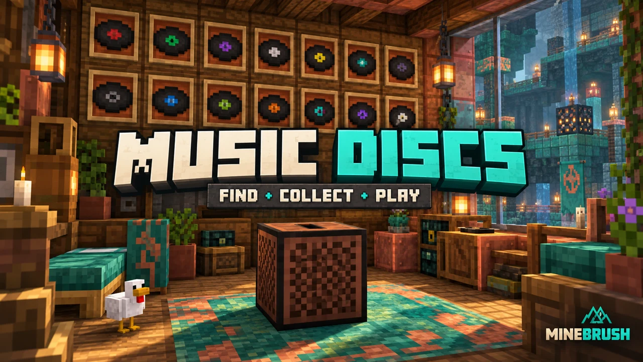 Minebrush music discs cover