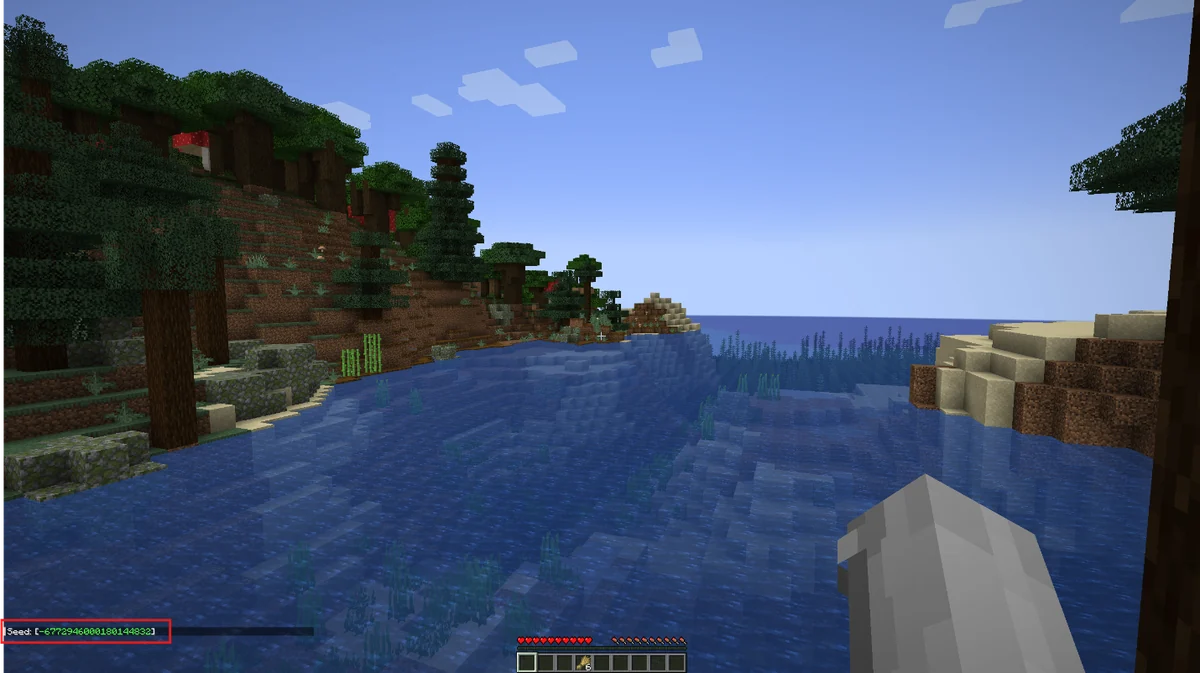 Minecraft Java chat showing the world seed after the seed command