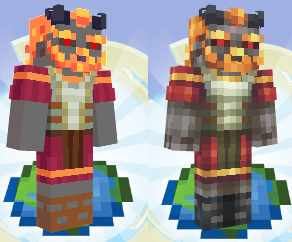 DinowCookie comparison of an unshaded and shaded Minecraft character