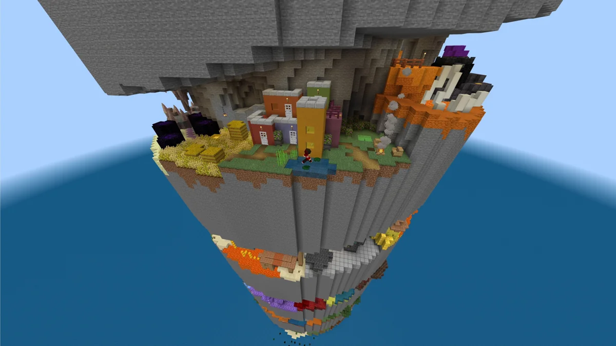 Parkour Spiral 3 creator gallery: Brightly themed terraces change the scenery as you progress around the tower.
