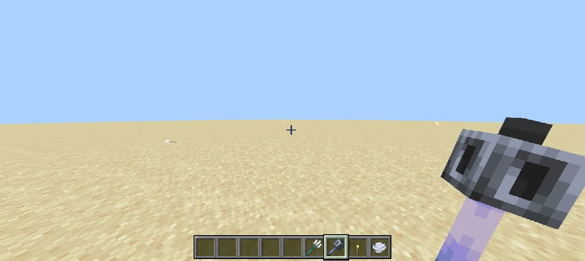 Mace shown in first-person view with Bedrock and Stuff
