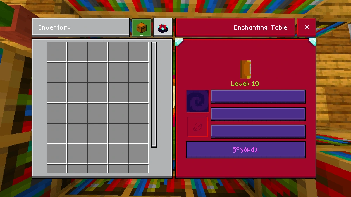 Creator screenshot of the themed Ultramarine enchanting screen