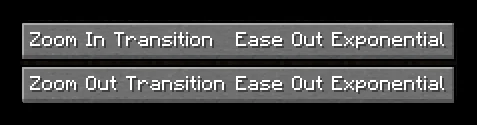Author screenshot showing separate Zoom In Transition and Zoom Out Transition options